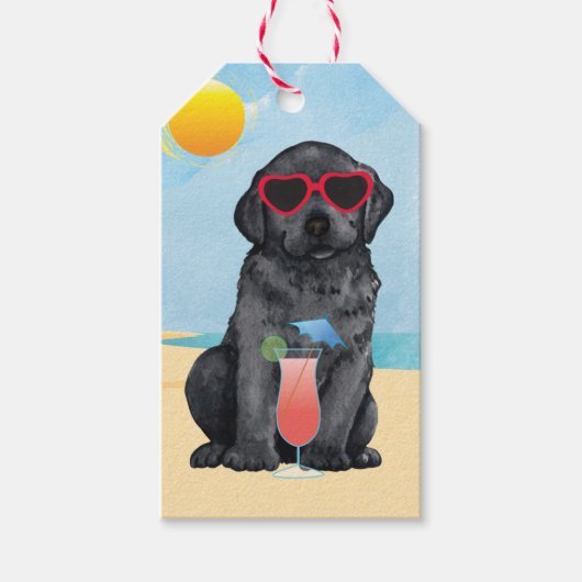 Summer Black Lab Cadeaulabel (Voorkant)