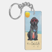 Summer Black Lab Sleutelhanger (Voorkant Links)