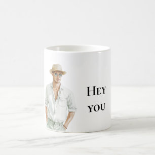 Summer Blond Man Hey You Quote Koffiemok