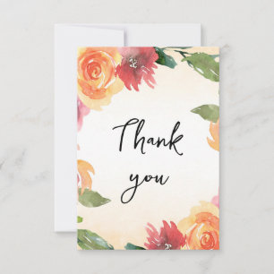 Summer Blossom Baby shower Bedankt Card