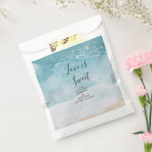 Summer Blue Beach Wedding Bedankzakje (Gezegeld)