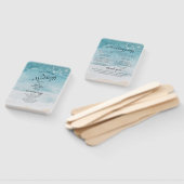 Summer Blue Beach Wedding Handwaaier (Niet-gemonteerd)