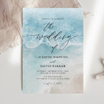 Summer Blue Beach Wedding Invitations<br><div class="desc">Summer Blue Beach Côte Mer Mariage Invitations</div>