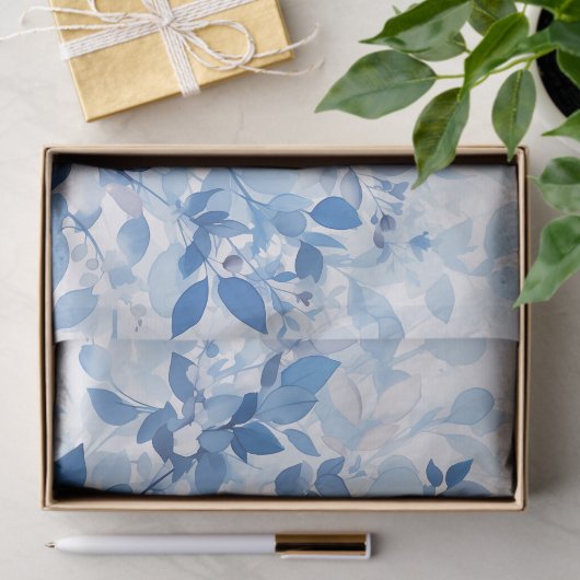 Summer Blue Botanical Tissuepapier