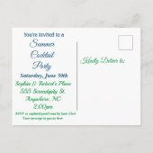 Summer Blue Cocktail Party Invitation (Dos)