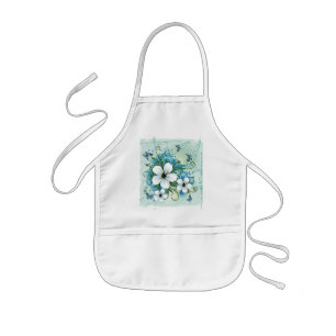Summer Blue Floral & Butterflies Kinder Schort