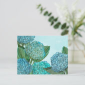 Summer Blue Hydrangea Bouquet Briefkaart (Staand voorkant)