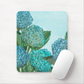 Summer Blue Hydrangea Bouquet Muismat (Met muis)