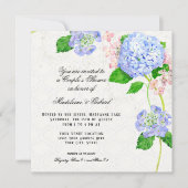 Summer Blue Hydrangea Waterverf Couples Shower Kaart (Voorkant)