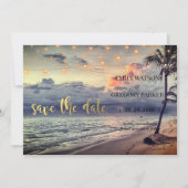 Summer Blue Ocean Beach Mariages Invitations (Devant)