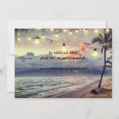 Summer Blue Ocean Beach Mariages Invitations (Dos)