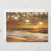 Summer Blue Ocean Beach Mariages Invitations (Dos)