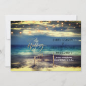 Summer Blue Ocean Beach Mariages Invitations (Devant)