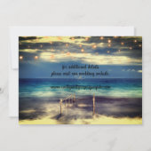Summer Blue Ocean Beach Mariages Invitations (Dos)