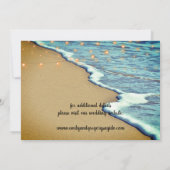 Summer Blue Ocean Beach Mariages Invitations (Dos)