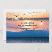 Summer Blue Ocean Beach Mariages Invitations (Dos)