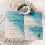 Summer Blue Ocean Beach Mariages Invitations<br><div class="desc">Summer Blue Ocean Beach Mariages Invitations</div>