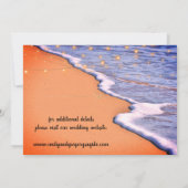 Summer Blue Ocean Beach Mariages Invitations (Dos)