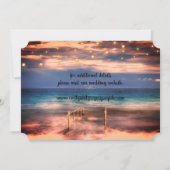 Summer Blue Ocean Beach Mariages Invitations (Dos)