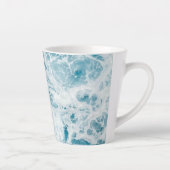 Summer Blue Ocean Wave Latte Mok (Rechts)