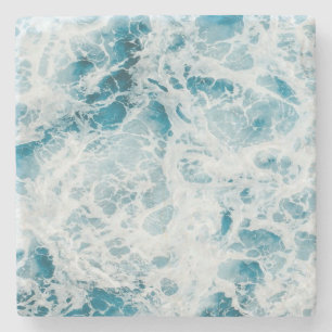 Summer Blue Ocean Wave Stenen Onderzetter