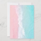 Summer Blue, Pink Ocean Beach Enregistrer La Carte (Dos)