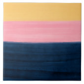Summer Blue Pink Yellow Strokes Stripint Paint Tegeltje (Voorkant)