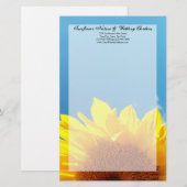 Summer Blue Sky met Gellow Sunflower Briefpapier (Voorkant / Achterkant)