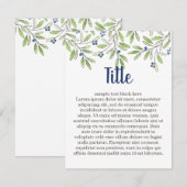 Summer Blueberry Foliage Insert Kaart (Voorkant / Achterkant)