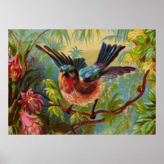 Summer Bluebird Large Poster (Voorkant)