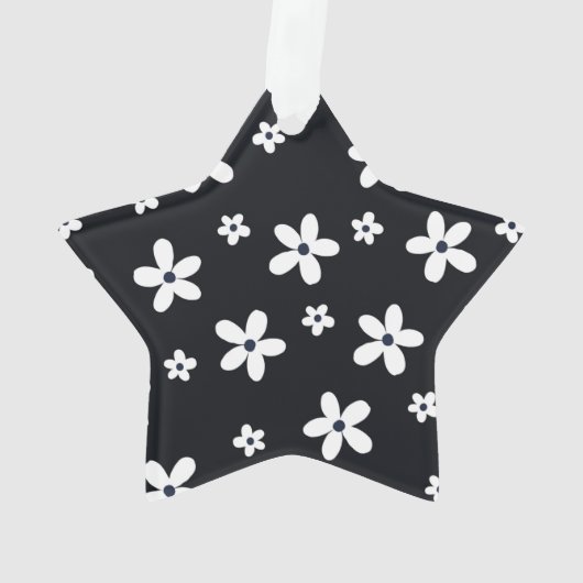 Summer Boho Black White Daisy Flowers (dos)
