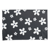 Summer Boho Black White Daisy Flowers Kussensloop (Voorkant-Rechts)