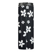 Summer Boho Black White Daisy Flowers Thermosbeker (Achterkant)
