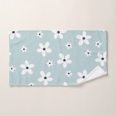 Summer Boho Blue White Daisy Flowers Bad Handdoek (Handdoek)