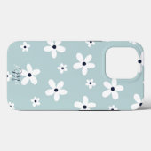 Summer Boho Blue White Daisy Flowers Case-Mate iPhone Case (Achterkant (horizontaal))