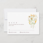 Summer Boho Fleur sauvage Garden Wedding RSVP (Devant)