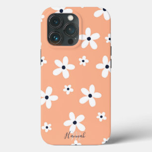 Summer Boho White Daisy Flowers iPhone 13 Pro Hoesje