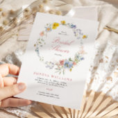 Summer Boho Wildflower Bridal Shower Kaart