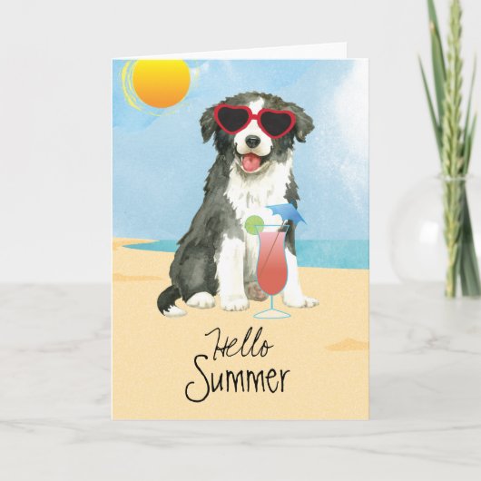 Summer Border Collie Kaart (Voorkant)