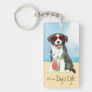 Summer Border Collie Sleutelhanger