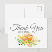  Summer Bouquet Dank je Briefkaart (Voorkant / Achterkant)