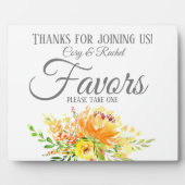  Summer Bouquet Wedding Favors Sign Fotoplaat (Voorkant)