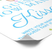 Summer Boy Baby shower game Hoeveel kussen Poster (Hoek)