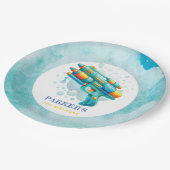 Summer Boy Verjaardag Water Pistool Custom Papieren Bordje (Gekanteld)