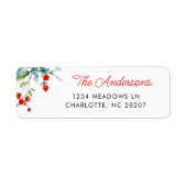 Summer Branches Modern Script Family Name Etiket (Voorkant)