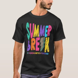 Summer Break Kindergarten Onderdeelvak Leopard Te T-shirt