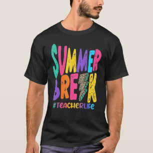 Summer Break Leieronderd Lopard-onderricht T-shirt