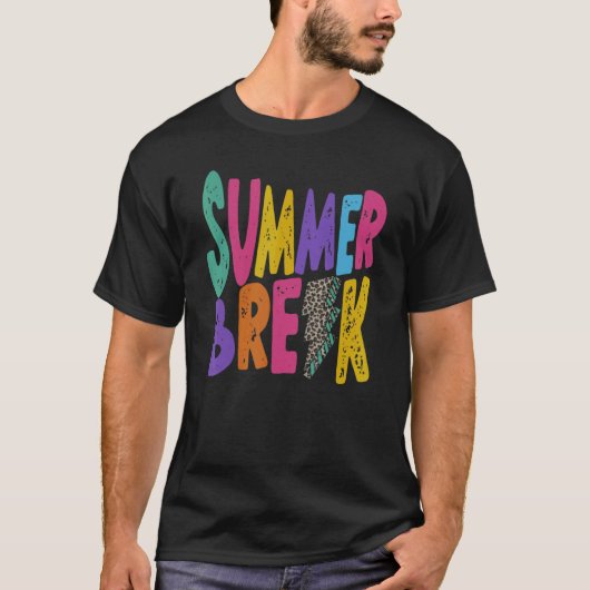 Summer Break Ondernemer Verstoorde Leopard Lightni T-shirt (Voorkant)