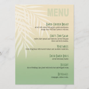 Summer Breeze Beach menu jade