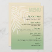 Summer Breeze Beach menu | jade (Voorkant / Achterkant)